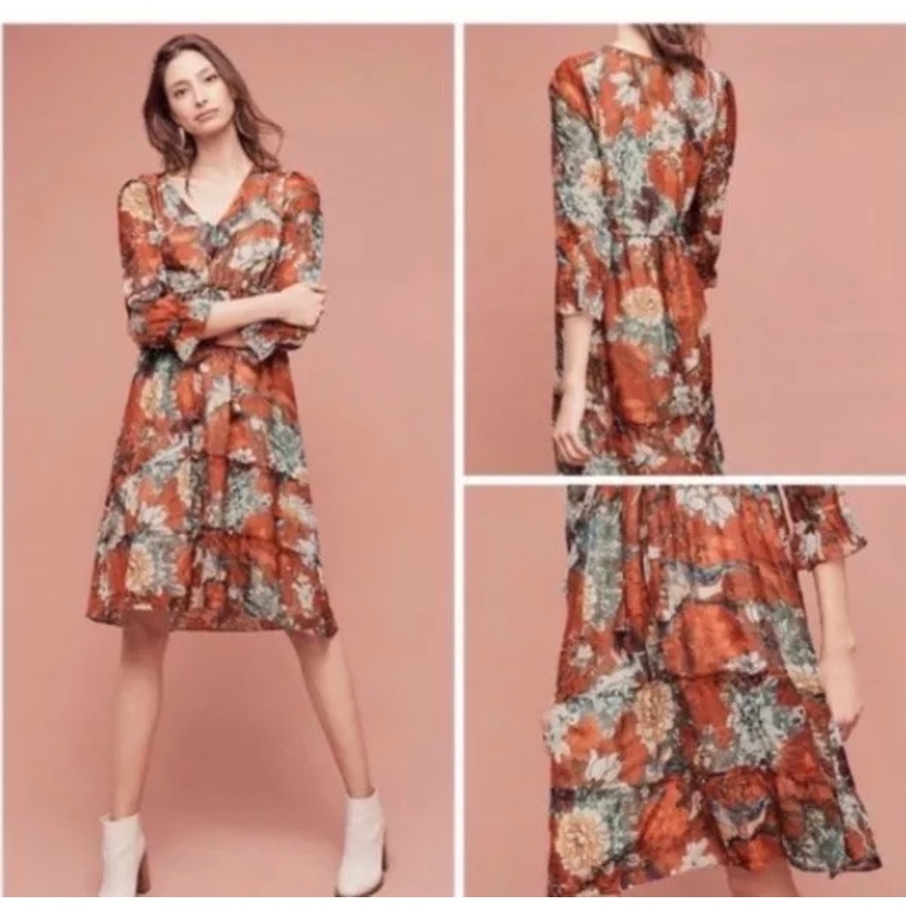 Anthropologie Hemant & Nandita Zeri Peasant Dress